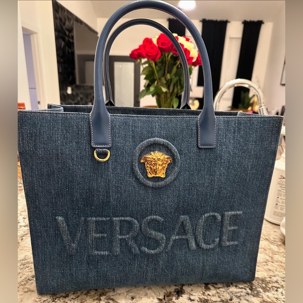 Versace Denim Tote Bag